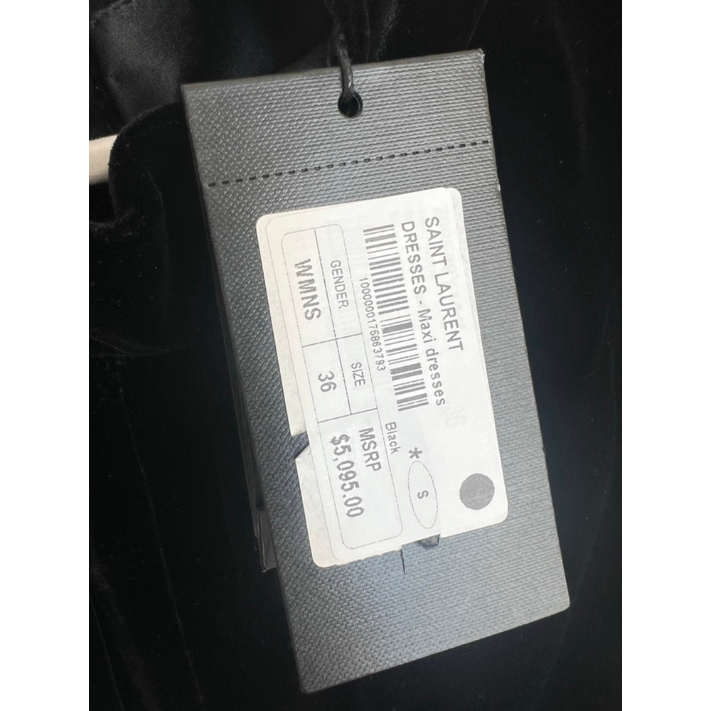 NWT Saint Laurent Black Velvet Mini Dress S - Picture 14 of 15